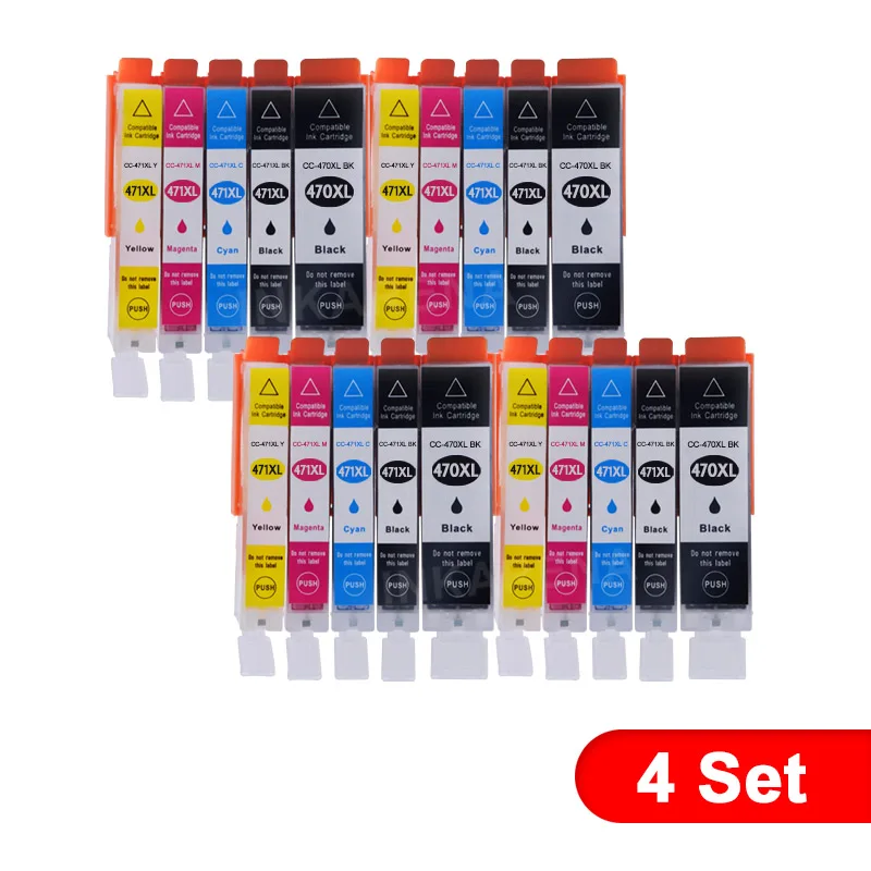 PGI470 4 Set 2 комплекта PGI 470 CLI 471 для Canon mg5740 чернильный картридж чернила для Canon pixma ts5040 ts6040 MG6840 картридж для принтера PGI470 CLI471 - Цвет: PGI470 4 Set