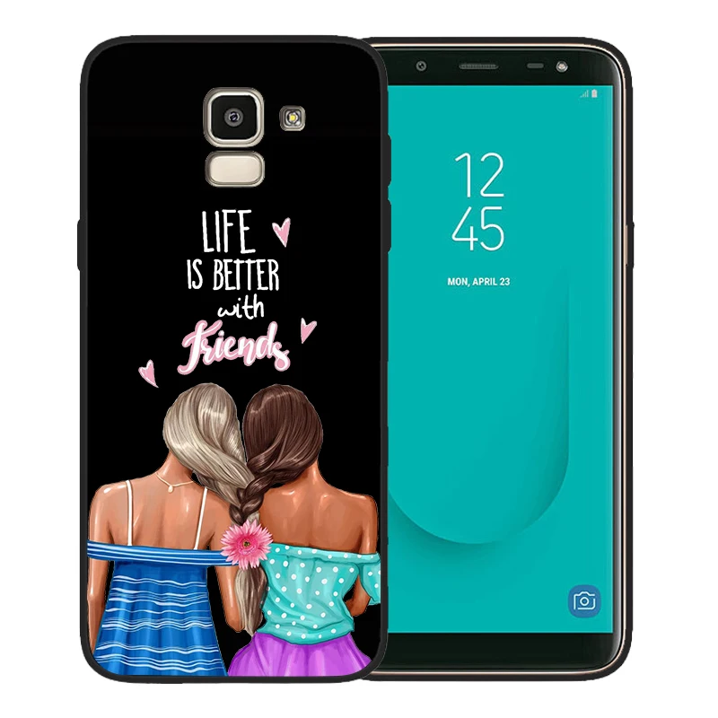 Чехол для телефона Samsung Galaxy S10, чехол s8, S7, S9, J7, J4, J6, J8 Plus, Note 8, 9, коричневый цвет, мама, ребенок, мышь, супер мама, девочка, Etui, чехол