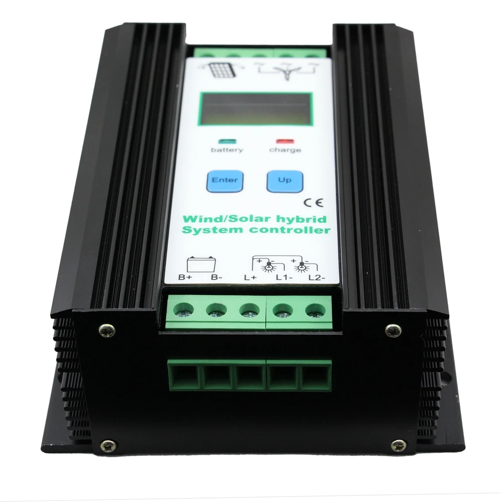 PowMr солнечный гибридный контроллер 30A 12 V 500 W или 50A 24 1000 lcd ветер и солнечная