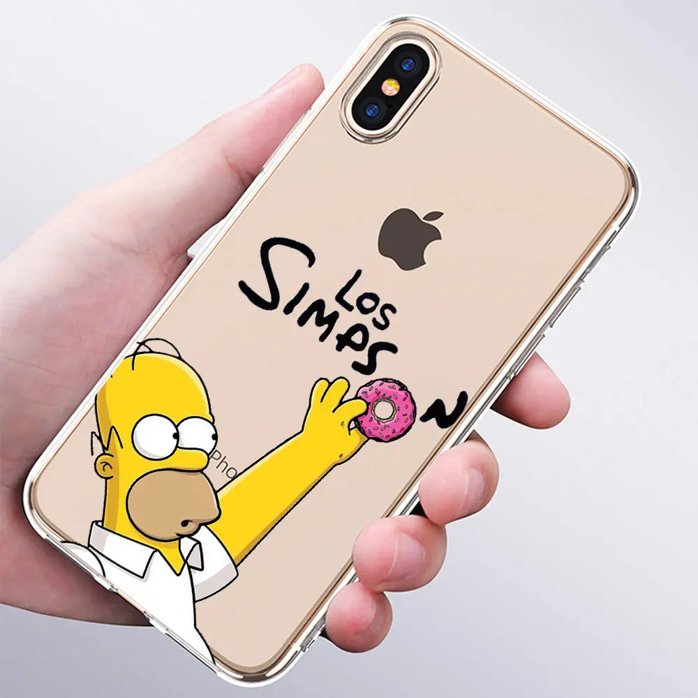 Мягкий силиконовый модный прозрачный чехол Los Simpsons для Apple iPhone 11 Pro XS MAX XR X 7 8 Plus 6 6s Plus 5 5C 5S SE
