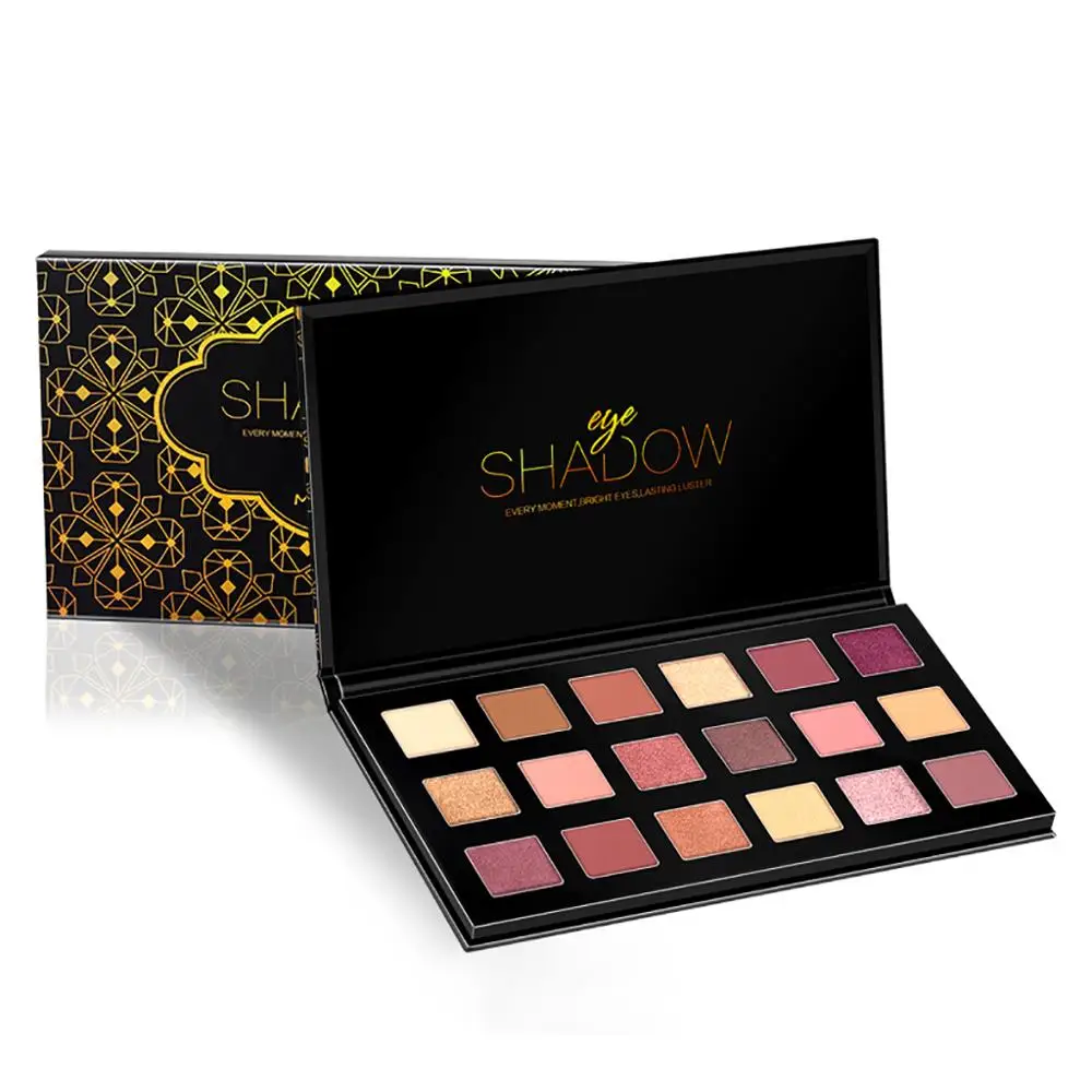 MIXDAIR 18 colors matte shimmer nude brown color pigment eyeshadow palette easy to wear long lasting charming MD006 |