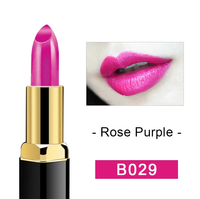 Rose Purple BIOAQUA водостойкая губная помада длительного действия телесный макияж помада Увлажняющий блеск для губ поцелуй очарования макияж кисточка для губ - Цвет: Rose Purple