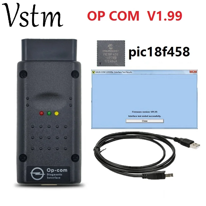 Профессиональный диагностический инструмент OPCOM V1.99 для Opel OP COM с поддержкой PIC18F458