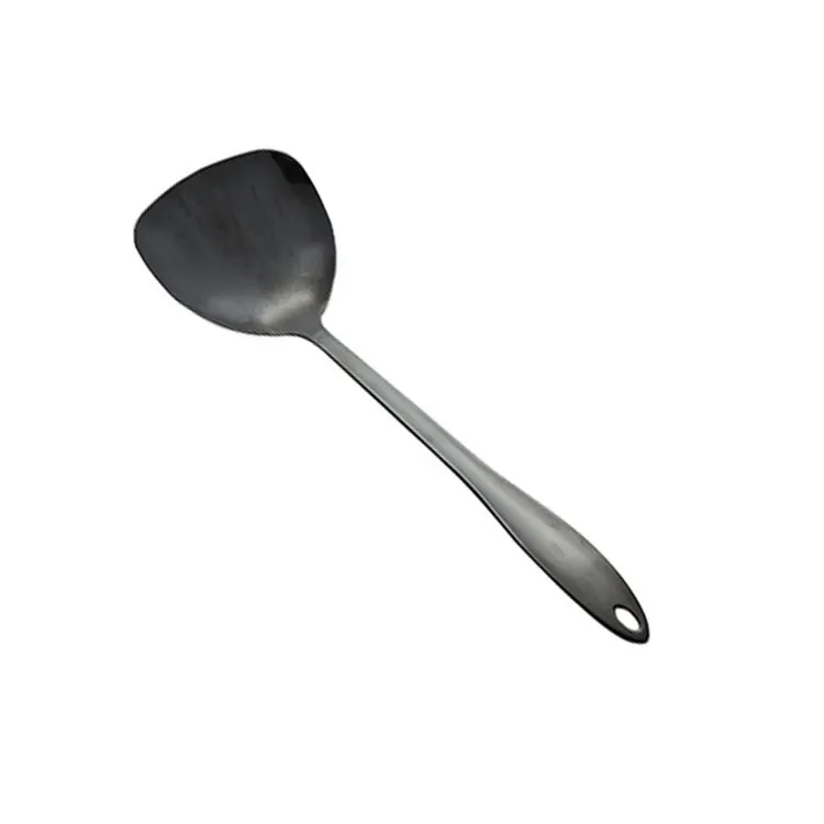 spatula 1 шт. титановая Черная кухонная утварь, кухонная ложка-Лопатка, набор, Континентальная домашняя кухонная большая ложка, белая кухонная посуда - Цвет: spatula
