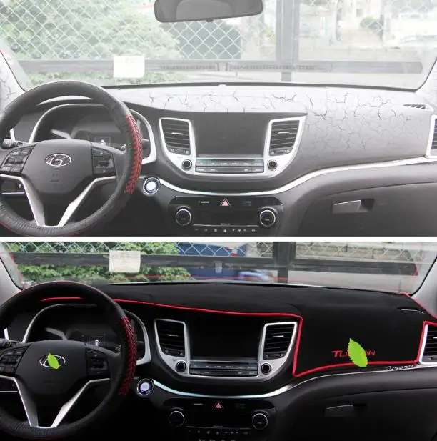 Коврик для приборной панели автомобиля Hyundai Tucson 2015 2016 2017 2018 LHD|Наклейки и стикеры| |