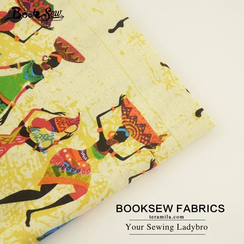 Booksew натуральный хлопок лен Ткань Африка Стиль Вышивание Материал ткани Tecido для