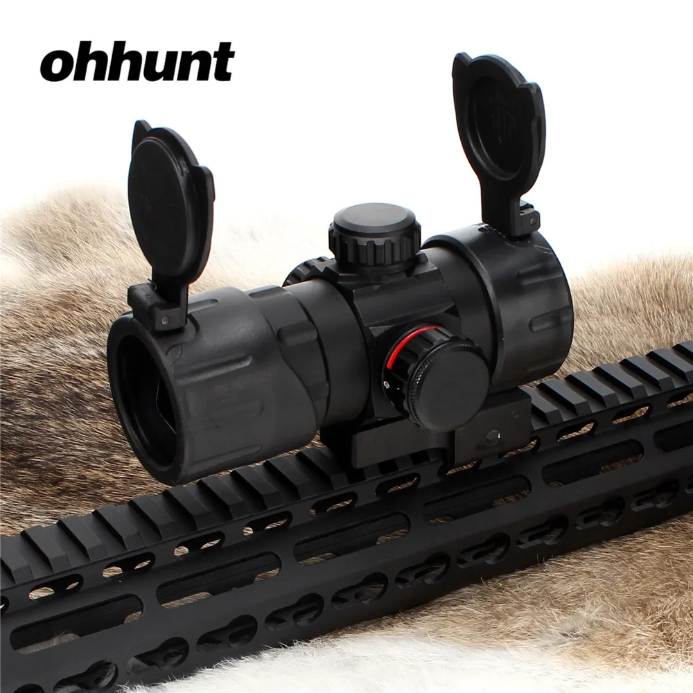 Ohhunt Тактический 1X красный точечный прицел рефлекс 4 Сетка с QD 20 мм Пикатинни