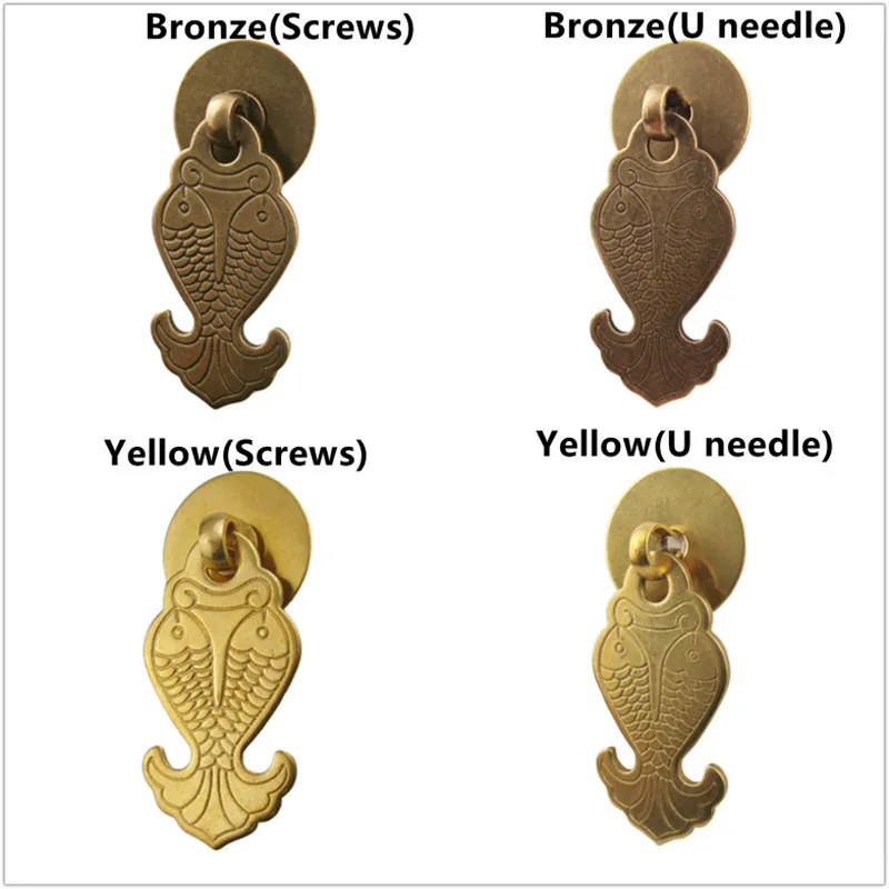 Винтажная латунная ручка двойная для двери китайская Ручка выдвижного ящика