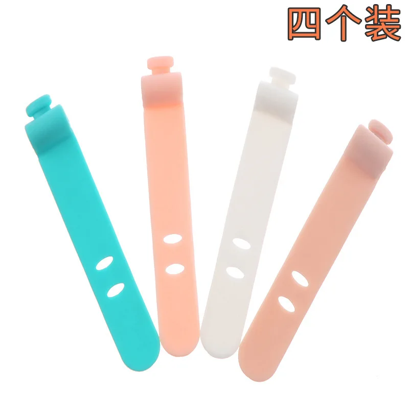 100 шт./лот силиконовые ремни для хранения гарнитуры мягкая лента кабель передачи