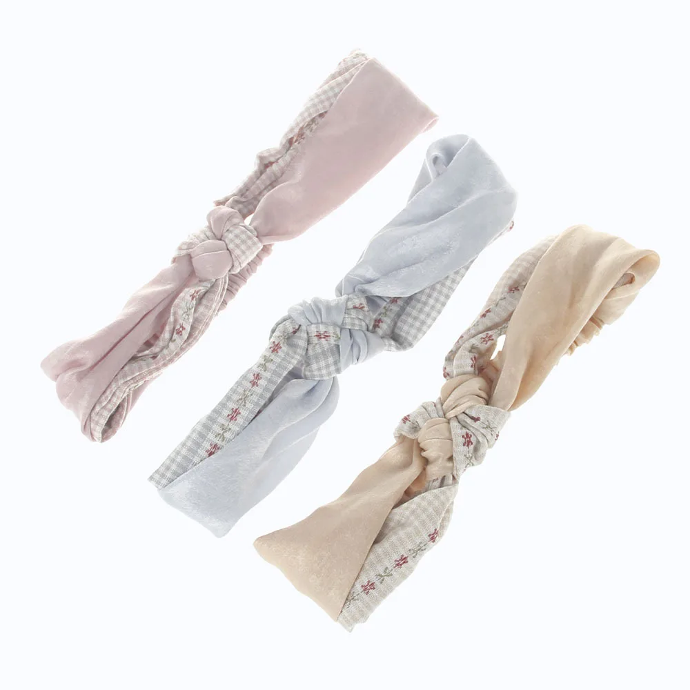 

2017 Ladies Knotted Twist Hairband Cotton Headbands Knot Turban Headband for Women's Hair Accessories cross Headwrap