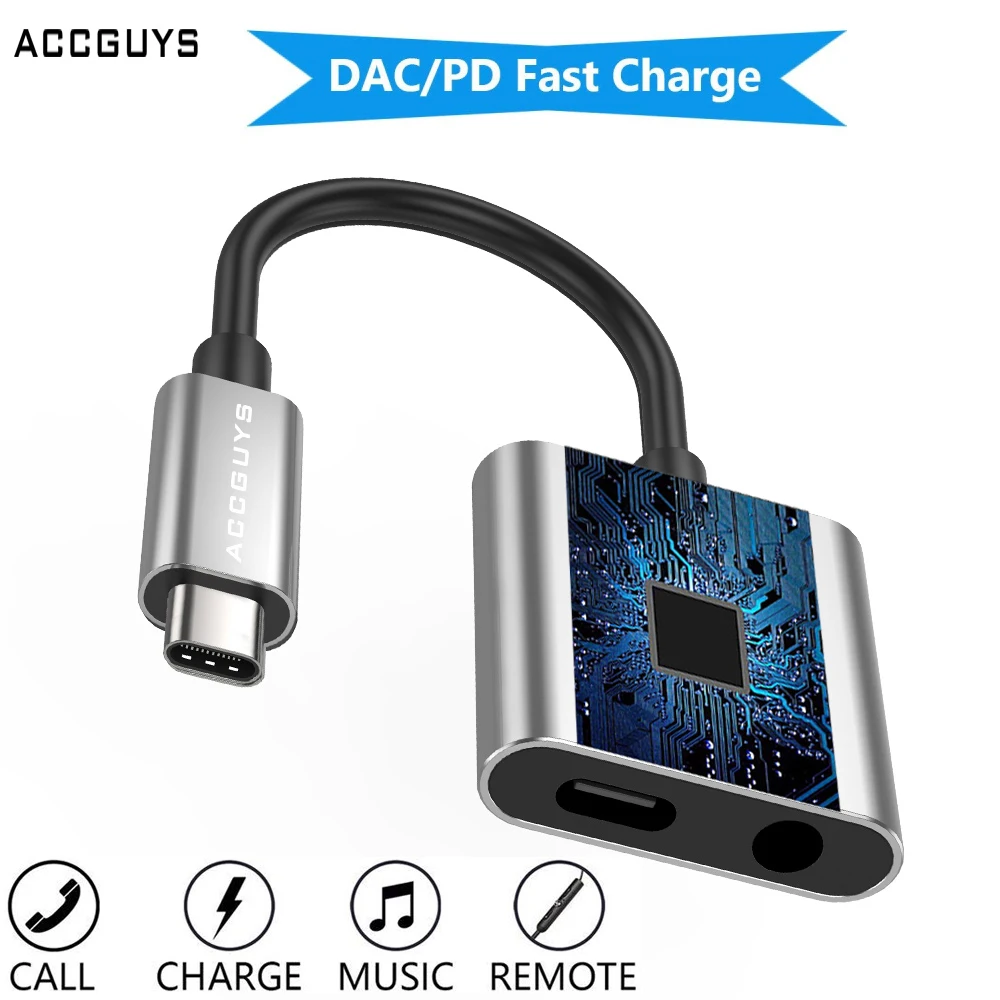 ACCGUYS Тип C аудио кабель адаптер 3 5 мм jack сплиттер USB Наушники Адаптер для Xiaomi Samsung