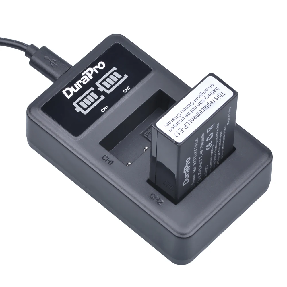 Сменный аккумулятор для Canon LPE17 LP E17 + 3 шт. светодиодный USB зарядное устройство EOS