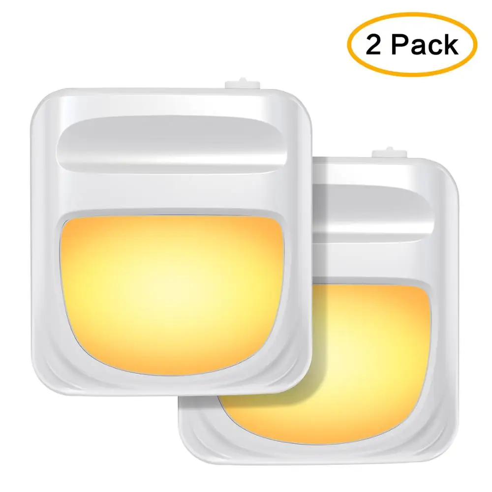 

2pcs Plug-in Night Light Warm White Adjustable light LED Night Lights Dusk to Dawn Sensor for Bedroom Bathroom Kitchen Stairs