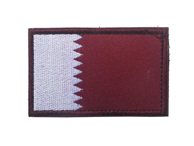 Qatar Азиатский Израиль, Япония, Сингапур, Турция, Индия, индонезийский, Камбоджа, Катар, Оман, ОАЭ, Ираком, Северной Кореей, флагом, вышивкой, нашивками - Цвет: Qatar