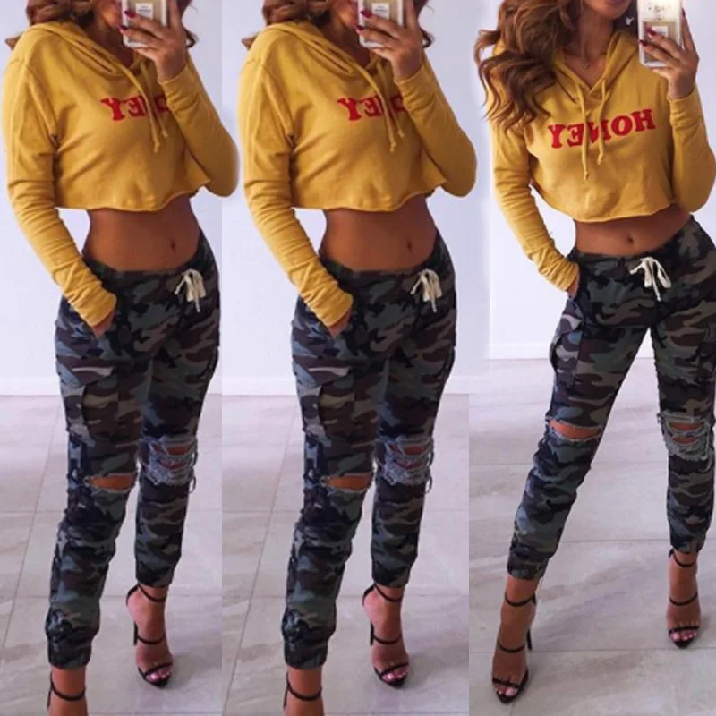 Casual Oversize Hoodies Women Tracksuit Sweatshirt Long Sleeve Honey Letter Hooded Pullover Short Jacket 2018 Spring Fashion | Женская