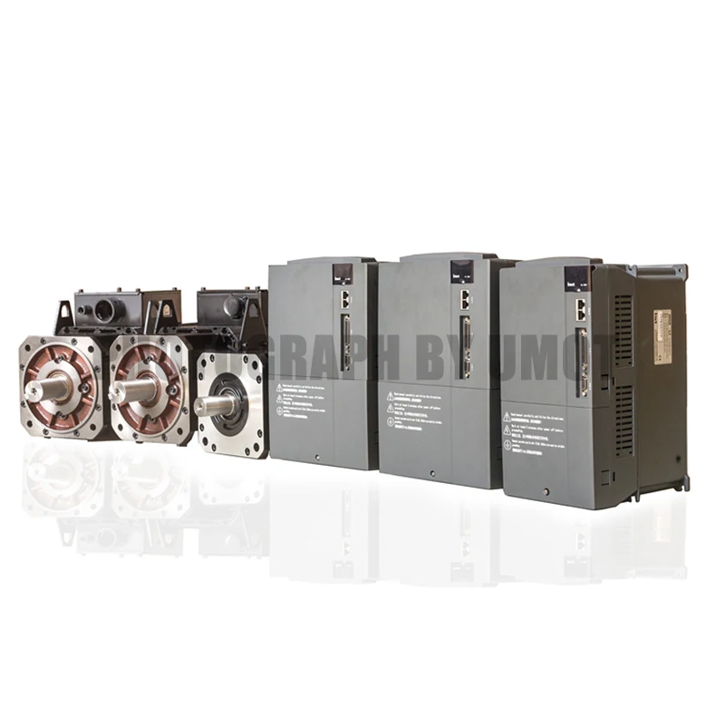 1.2kw AC servo motor single 220v Pulse EtherCAT CANopen driver 3000rpm 4N.m high torque industrial servomotors with cable | Обустройство