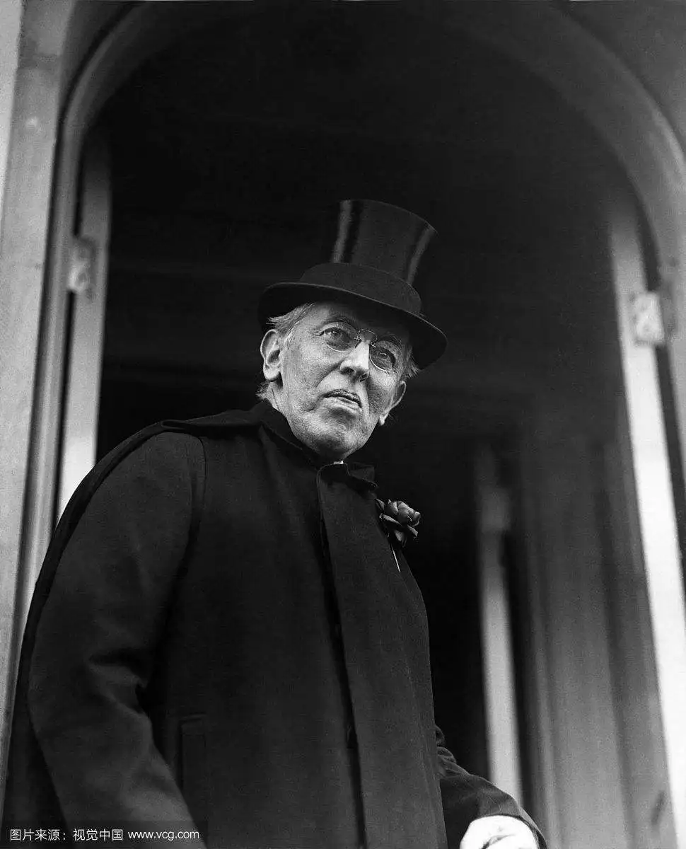 Старая фотография президента Вудро Вильсона WW1 Ретро Винтажный Классический