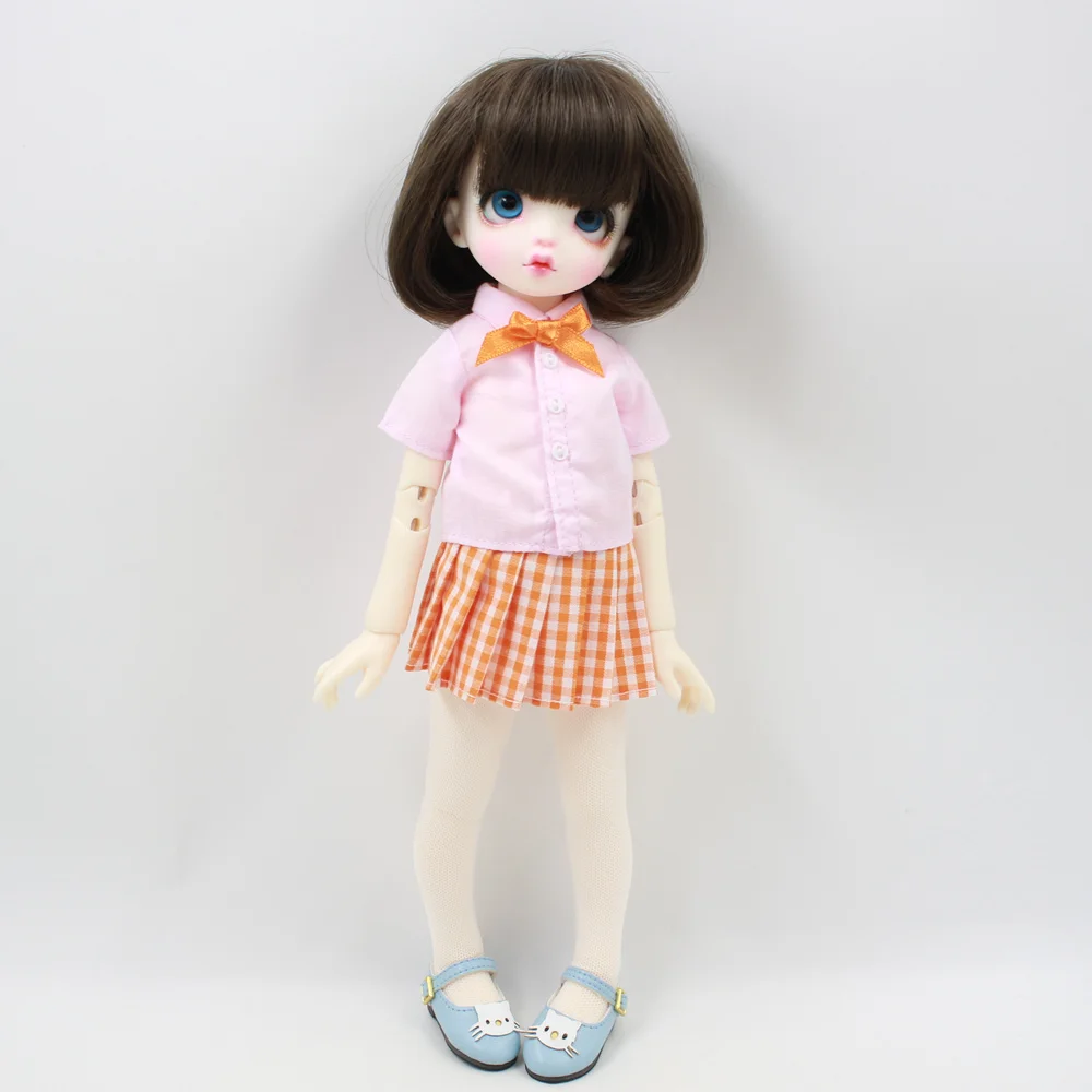 Forturn days только для 1/6 bjd одежда клетчатая юбка и рубашка с кардиганом свитер|for bjd|1/6