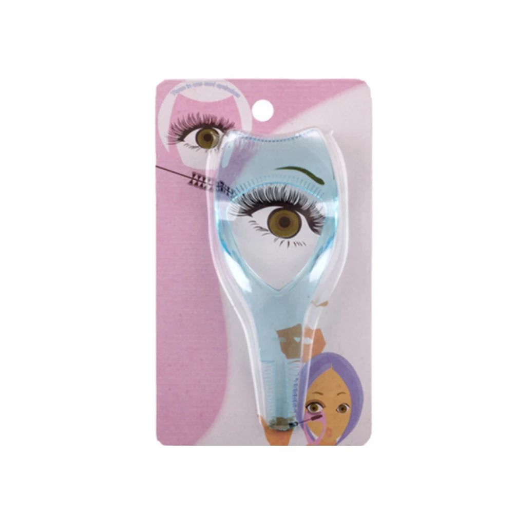 3 In 1 Eyelashes Tools Mascara Shield Applicator Guard Eyelash Guide For Makeup Clear Plastic Card Woman Girls Blue | Красота и