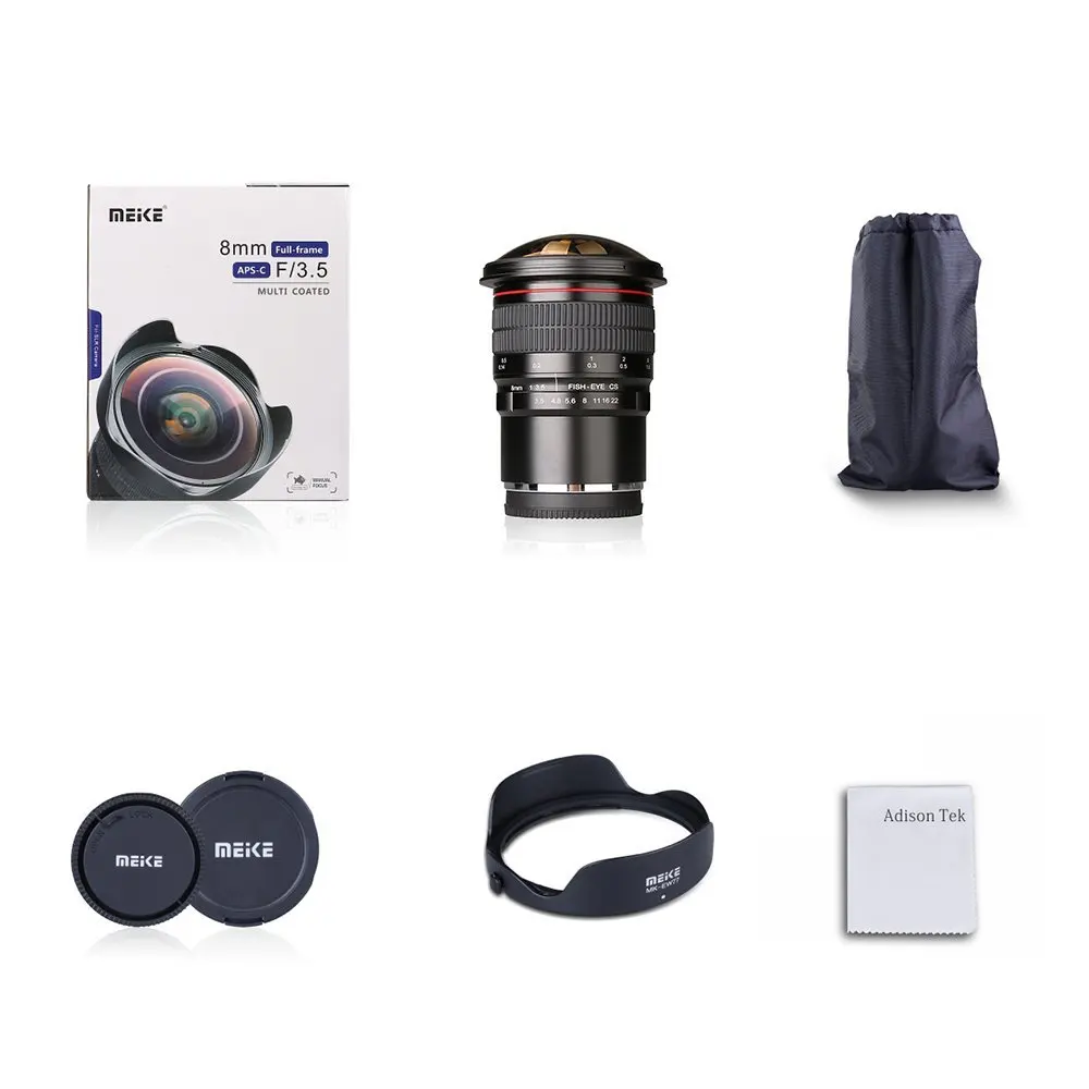 Meike 8 мм f3.5 объектив рыбий глаз для ЖК дисплея с подсветкой Fujifilm X поддерживающие