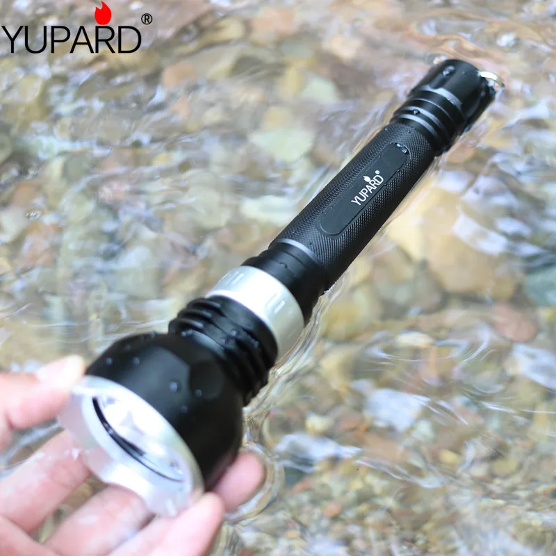 Yupard подводный дайвер фонарик XM-L2 LED T6 свет лампы Водонепроницаемый 18650 аккумуляторная батарея белого и желтого цвета свет