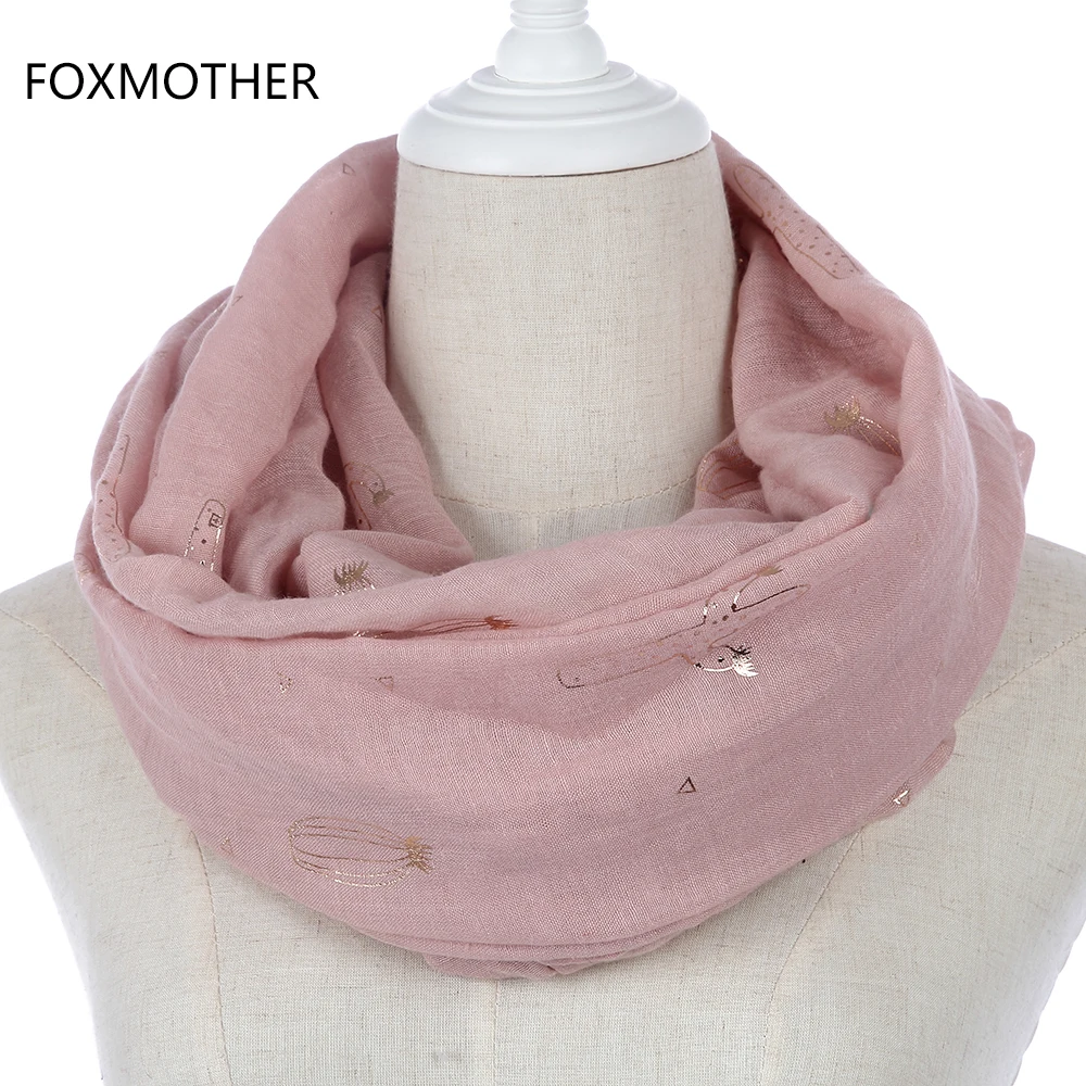 FOXMOTHER новые модные блестящие розовые кактус фольга золотистые шарфы для