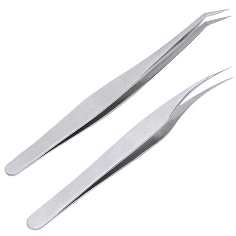 

Ultra Rigidity Curved Tweezers Of Dolphin Design Fine Point Anti-Static Stainless Steel Tweezers