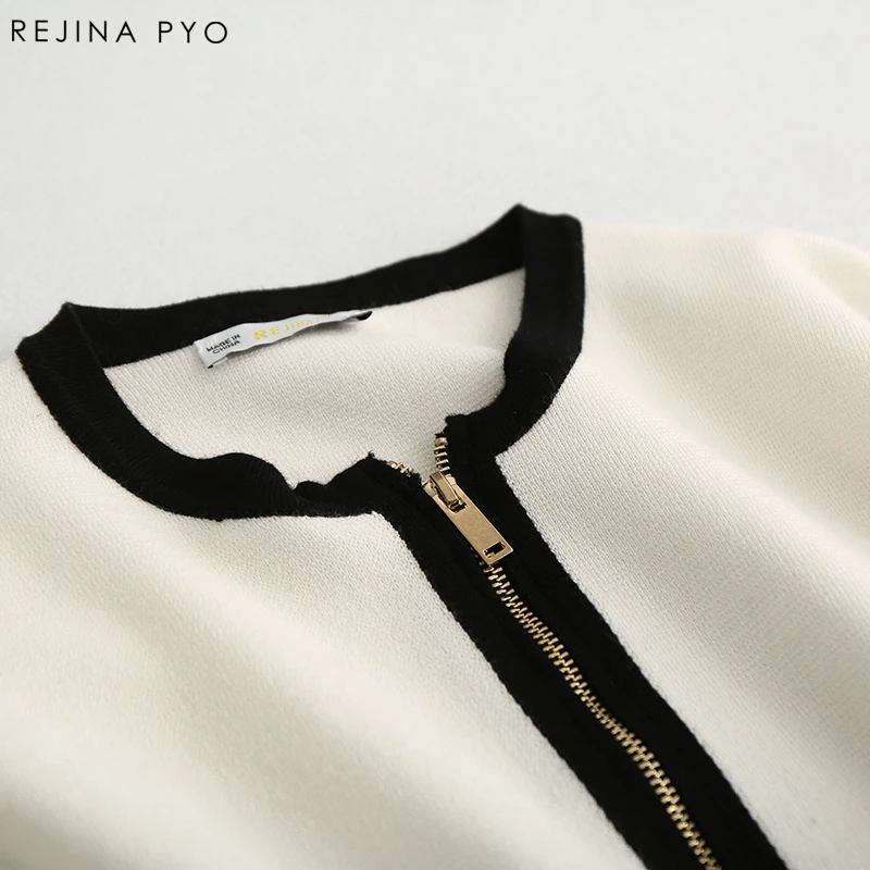 Женский трикотажный кардиган BIAORUINA в американском стиле контрастных цветов с