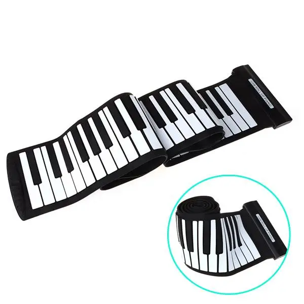 88 Keys MIDI Roll up Piano Silicone Electronic Keyboard Piano Flexible Professional USB Electronic organ