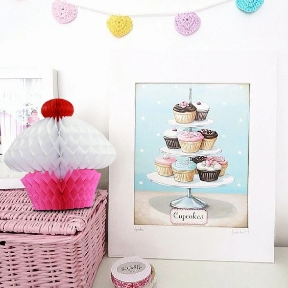 10pc 20cm Tissue Paper Cupcake Honeycombs Kids Birthday Party Decoration Bauble Pendant Summer Garden Supplies | Дом и сад