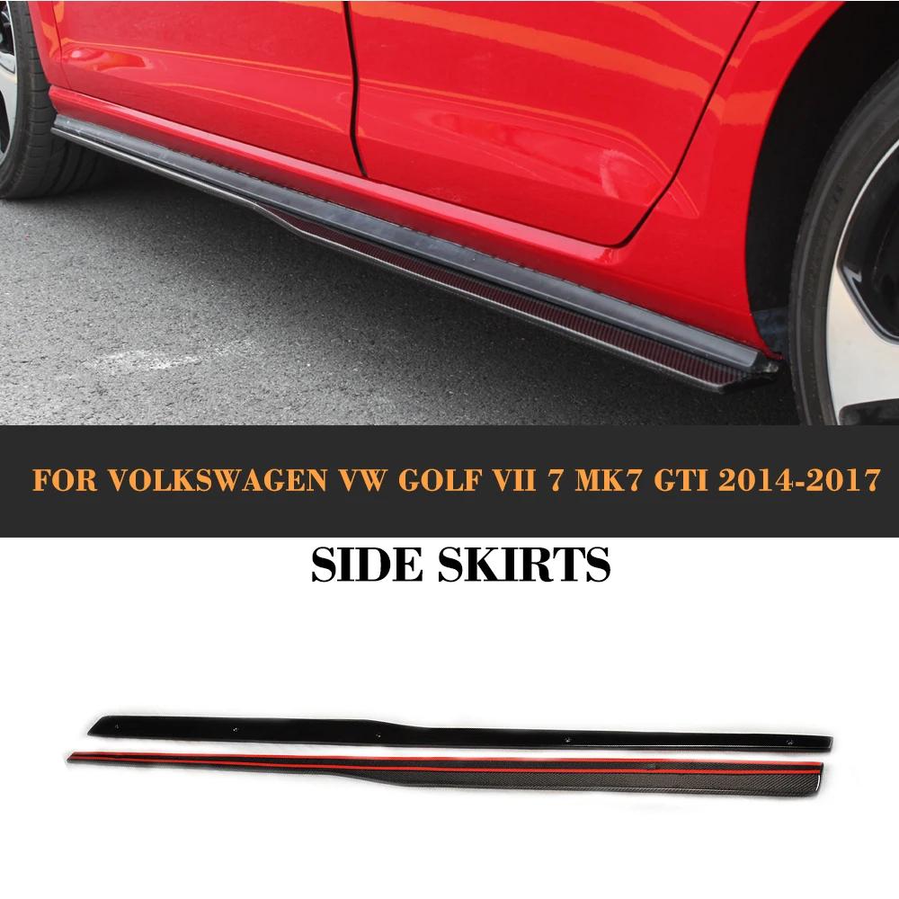 Боковые автомобильные юбки из углеродного волокна фартук для Volkswagen VW Golf VII 7 GTI