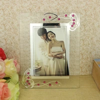 butterfly glass photo frame plexiglass stand table display photo wedding picture holder decoration tv wall frame best gift
