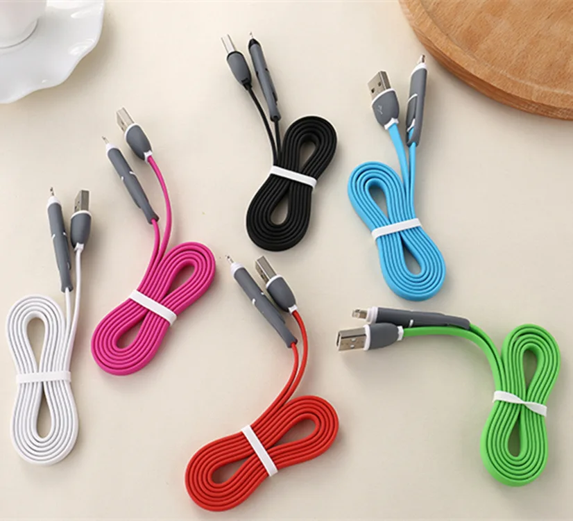 Kuyia 2 в 1 USB кабель Мобильный телефон кабели для зарядки Micro 8pin быстрой iPhone X 8 7 6s 6 Plus 5