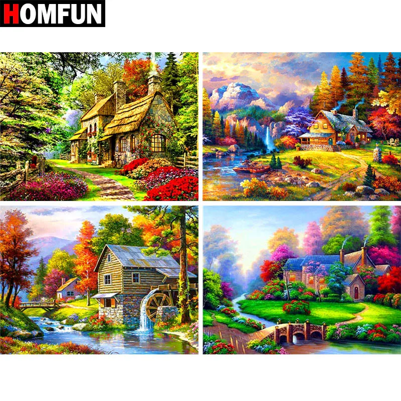 Набор для алмазной вышивки HOMFUN BK004 алмазная живопись с квадратными/круглыми