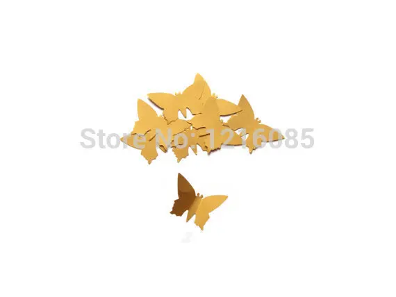 

Cheap Paper butterfly confetti Butterfly party decors Gold butterfly die cuts decoration Table decor scrapbook favors