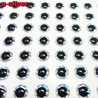 high quality silver 3d fishing lure eyes no easy to move soft glue artificial fish eyes 1000pcs lot