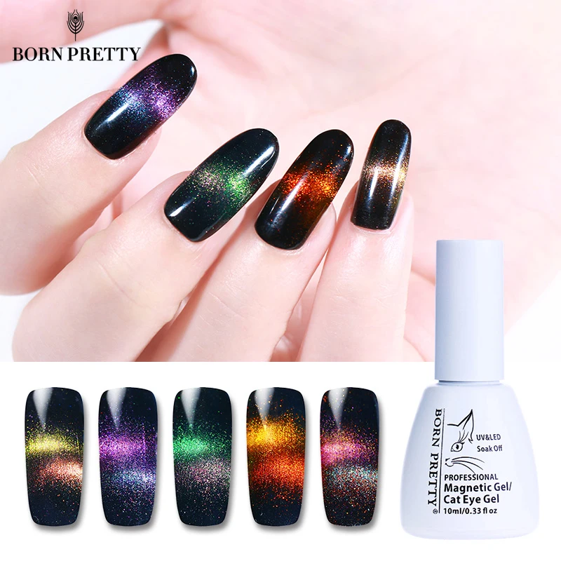 BORN PRETTY голографический Гель лак для ногтей глаз хамелеона кота Магнитный
