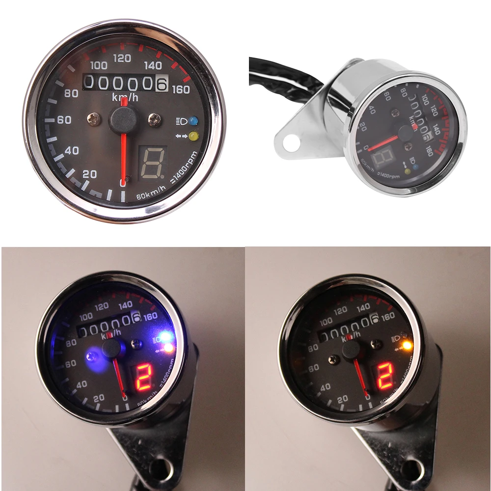 Мотоцикл цифровой одометр спидометр тахометр датчик со светодиодным
