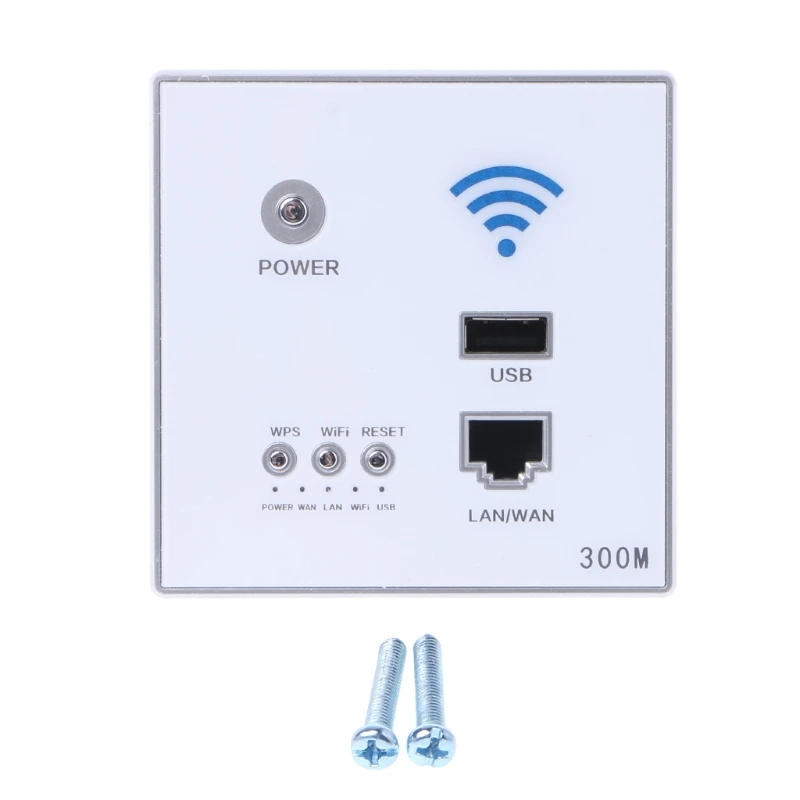 300 Мбит/с беспроводной AP маршрутизатор настенный встроенный WiFi ретранслятор w./LAN