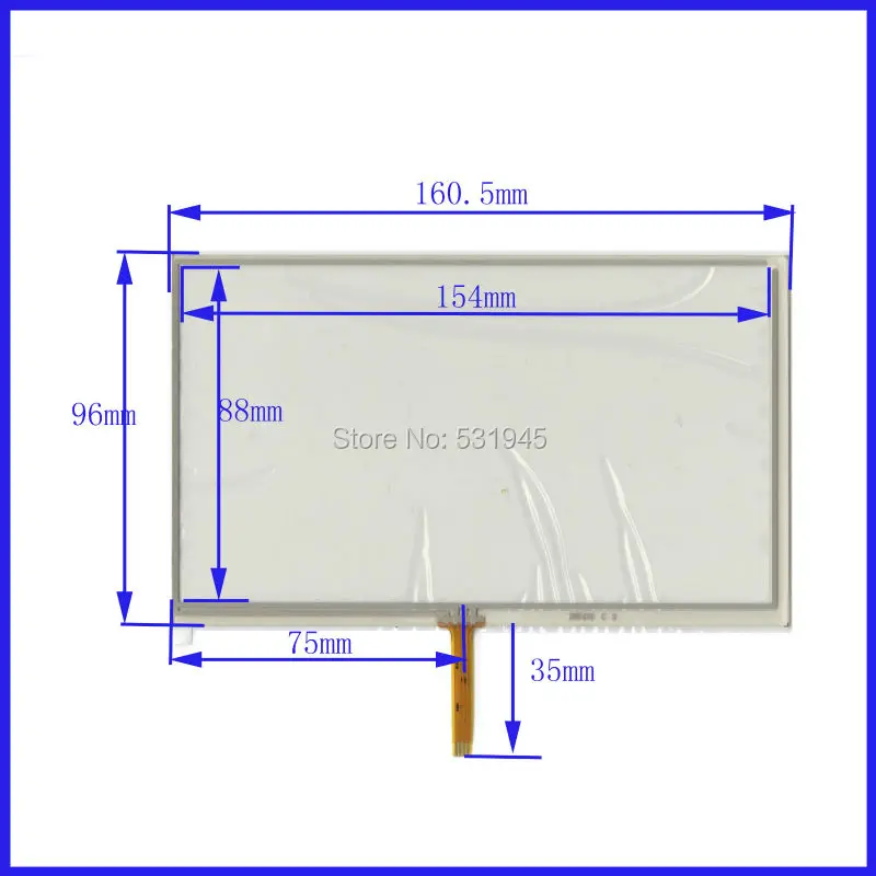 ZhiYuSun New 7 Inch Touch Screen 161mm*96mm for GPS GLASS 161*96 tble compatible soling gps touch | Компьютеры и офис