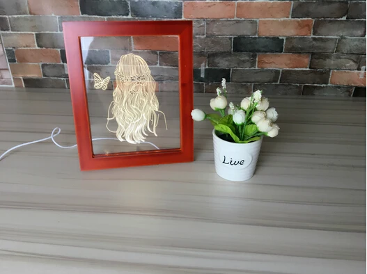 New 3d Creative novelty warm led Acrylic table desk lamp light Unique decorative Album frames nightlights Lamp | Лампы и освещение