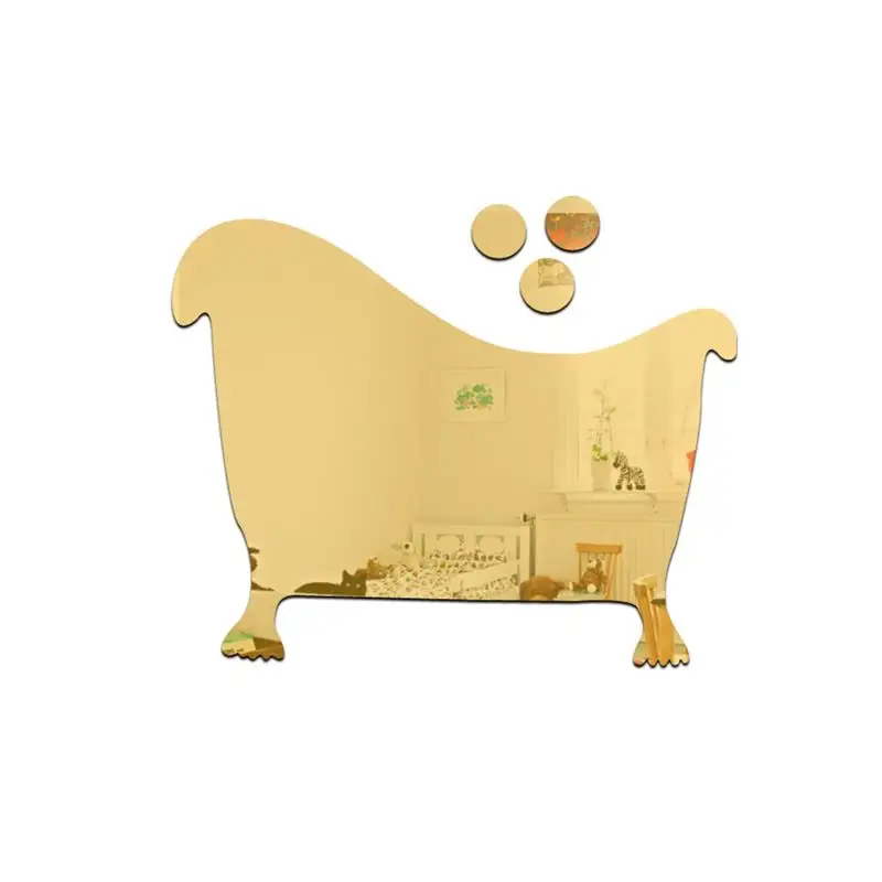 3D зеркальная поверхность наклейка с именем забавная Настенная Наклейка для