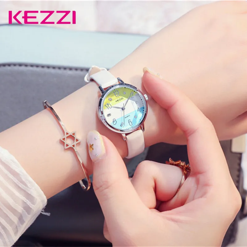 KEZZI для женщин часы 2018 женские наручные женский топ Montre Femme модные водостойкие