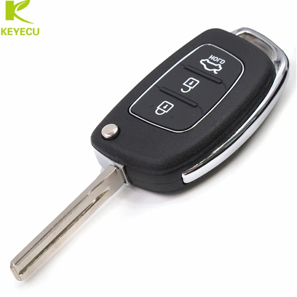 Запасной складной дистанционный ключ KEYECU с 3 кнопками 434 МГц чип ID46 для Hyundai IX35 2013