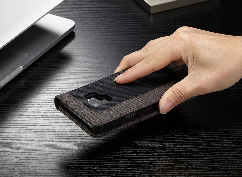 Чехол-книжка Me для samsung Galaxy S10, S9, S8 Plus, S10E, роскошный джинсовый холщовый чехол-кошелек для samsung Note 10, 8, 9, S6, S7 Edge, чехол