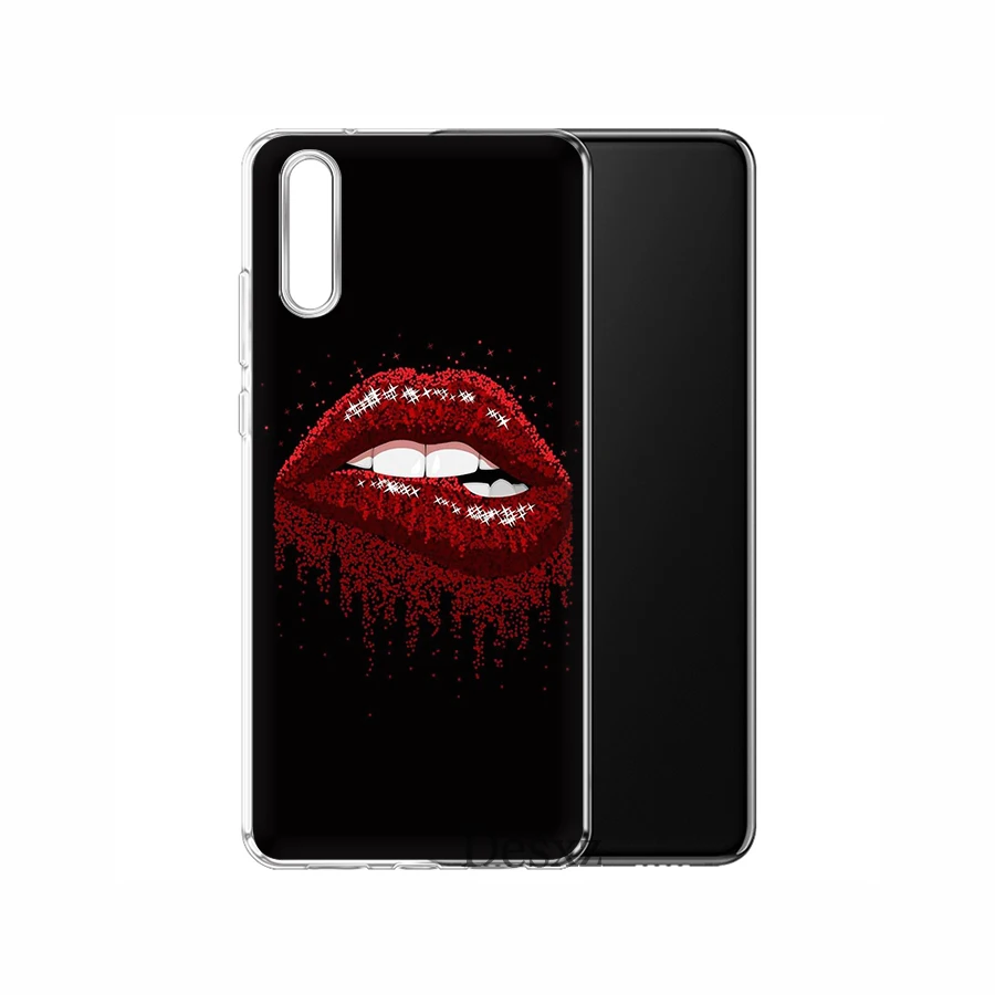 Мягкий ТПУ чехол для телефона Kiss Me губная помада с румянами huawei Honor 6A 7A 7X 7C 8X 8 9 10 Lite