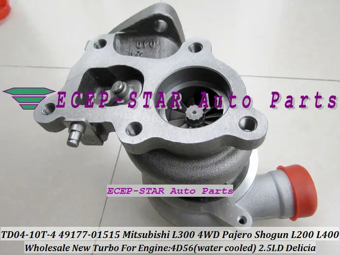 Турбокомпрессор водяной TD04 49177-01515 MR355220 для Mitsubishi Delicia Pajero Shogun L200 L300 L400 4D56T 4D56 2.5L