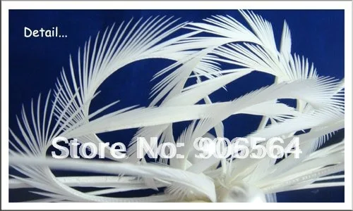 Шляпа с перьями и жемчугом разноцветная | Аксессуары для одежды