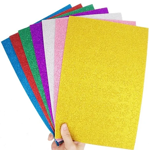 Random 5 color 5 шт. губка блестит Foamiran бумага 20x30 см Spong бумажный порошок поделки из бумаги ручной работы ребенок DIY подарок для украшения материал - Цвет: Random 5 color