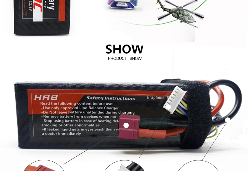 HRB 2S 3S 4000mah Графен 7,4 V 11,1 V Lipo батарея 4S 100C 14,8 V XT90 XT60 Deans T EC5 5S 18,5 V 6S 22,2 V RC самолет запчасти для автомобилей